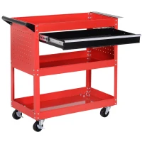 Durhand Carucior Scule Atelier – Rosu, 3 Niveluri, 70×35×75.5 cm(m-14)