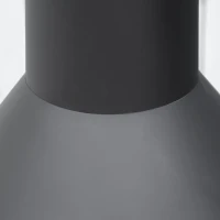 Outsunny Cheminée d'extérieur brasero mexicain hauteur 133 cm Ø 45 en métal avec tisonnier large foyer - espace de rangement pour bûches - noir(m-9)