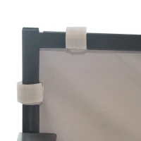 Outsunny Grillpavillon, Grillüberdachung, Regenschutz, UV-beständig, Gartenpavillon mit Haken, Stahlrahmen, Polyester, Beige+Dunkelgrau, 215 x 150 x 220 cm(m-7)