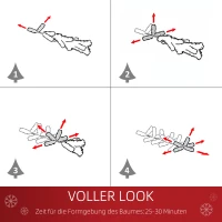 HOMCOM künstlicher Weihnachtsbaum 2,1 m Christbaum Tannenbaum PVC PE Metall Grün Ø137 x 210 cm(m-5)