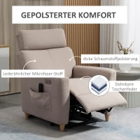 HOMCOM Aufstehsessel, Relaxsessel, mit Aufstehhilfe, Liegefunktion, Fernbedienung, Stahl, 81 x 91 x 103cm(m-6)