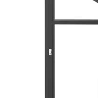 Outsunny Gewächshaus 182 x 122 cm Beistell Gartenhaus mit Verstellbares Dach Verschließbare Treibhaus Tür Aluminiumlegierung Polystyrolplatte Transparent Schwarz(m-7)