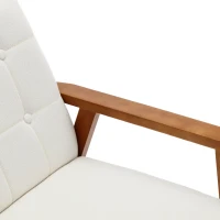 Butaca Reclinable Moderna de Mediados de Siglo para Sala de Estar y Dormitorio Beige(m-6)