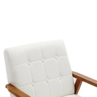 Butaca Reclinable Moderna de Mediados de Siglo para Sala de Estar y Dormitorio Beige(m-5)