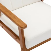 Butaca Reclinable Moderna de Mediados de Siglo para Sala de Estar y Dormitorio Beige(m-7)