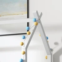 Lettino a Castello per Bambini in Legno con 3 Gradini e 2 Cassetti, Decorazione a Recinzione, 242,5x96x211,5 cm, Bianco(m-6)