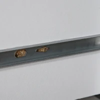 HOMCOM Bedside Cabinet with 2 Drawer Storage Unit, Unique Shape Bedroom Table Nightstand with Metal Base, for Living Room, Study Room, Dorm(m-9)