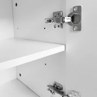 Meuble TV scandinave moderne suspendu pour écrans jusqu'à 60" avec LED 16 couleurs et contrôle Bluetooth, portes brillantes, Blanc(m-9)