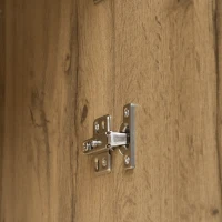 Vitrine Élégante Effet Bois avec Portes Battantes et 6 Étagères Design Moderne, naturel(m-10)