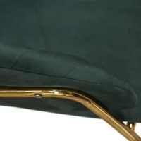 PAZZO DESIGN Sedia Penelope Verde set da 2 sedie in velluto e gambe in metallo(m-3)