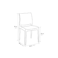 PAZZO DESIGN Sedia Alberto Verde set da 4 sedie in Polipropilene(m-5)