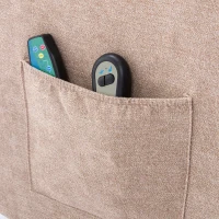 Fauteuil Relax Électrique Massant Inclinable Chauffant avec Porte-gobelets, Poches Latérales et Télécommande, Marron clair(m-10)