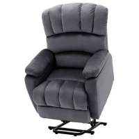 Fauteuil de Relaxation Électrique Massant et Chauffant avec Télécommande, Inclinable, Gris(m-10)
