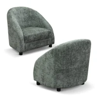 PAZZO DESIGN Poltrona in tessuto, Verde(m-2)