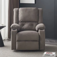 Fauteuil de Relaxation Électrique Massant et Chauffant releveur, 2 Porte-gobelets et Télécommande, Marron(m-4)
