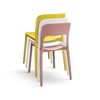 PAZZO DESIGN Sedia Luana set da 4 sedie Nero in Polipropilene(m-3)