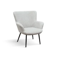 PAZZO DESIGN Poltrona Titti Grigio Chiaro, rivestimento in velluto(m-1)