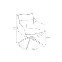 PAZZO DESIGN Poltrona Vittoria Nera(m-3)