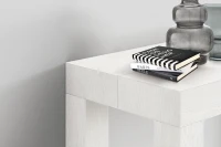 PAZZO DESIGN Tavolo Consolle allungabile, Bianco frassinato, Nobilitato, Made in Italy, da 45 a 300 cm(m-2)