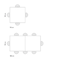 PAZZO DESIGN Tavolo allungabile, Rovere Rustico, Nobilitato, Made in Italy, Basamento Bianco, 90 x 90 x 76,5 cm(m-7)