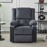 Fauteuil de Relaxation Électrique releveur, Massage Chauffant, 2 Porte-gobelets et Télécommande, Gris(m-4)