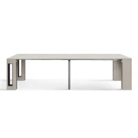 PAZZO DESIGN Tavolo Consolle Allungabile con porta prolunghe, Olmo Perla, Made in Italy, da 45 a 300 cm(m-2)