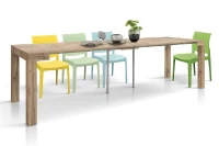 PAZZO DESIGN Tavolo Consolle allungabile, Rovere rustico, Nobilitato, Made in Italy, da 45 a 300 cm(m-3)