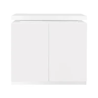 Meuble à chaussures mobile avec double porte, éclairage LED multicolore et armoire penderie, Blanc(m-2)