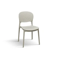 PAZZO DESIGN Sedia Anita Tortora set da 4 sedie in Polipropilene(m-1)