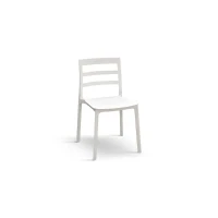 PAZZO DESIGN Sedia Luca set da 4 sedie bianco in Polipropilene(m-1)
