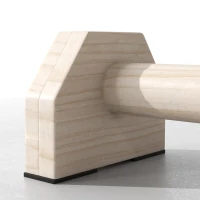 SPORTNOW Uchwyty do Pompowania w Zestawie 2 szt., wytrzymałe & antypoślizgowe, do 120 kg, Drewno Bukowe, 30x13x10cm, Naturalne(m-7)