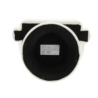 Poltrona Girevole Imbottita in Stoffa Bouclé, Design a Botte per Salotto e Ufficio, Beige(m-9)