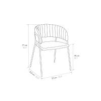 PAZZO DESIGN Sedia Penelope Blu set da 2 sedie in velluto e gambe in metallo(m-4)