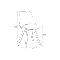 PAZZO DESIGN Sedia Giovanna set da 2 sedie(m-2)