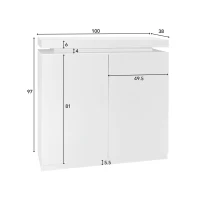 Meuble à chaussures mobile avec double porte, éclairage LED multicolore et armoire penderie, Blanc(m-3)