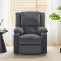 Fauteuil de Relaxation Électrique releveur, Massage Chauffant, 2 Porte-gobelets et Télécommande, Gris(m-5)