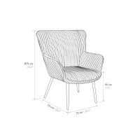 PAZZO DESIGN Poltrona Titti Verde, rivestimento in velluto(m-3)