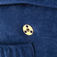 Fauteuil de Relaxation Pivotant à 360° Massant et Chauffant avec support téléphone et Poche Latérale, Bleu(m-10)