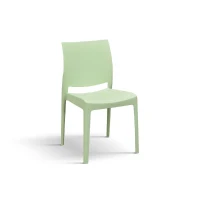 PAZZO DESIGN Sedia Alberto Verde Pastello set da 4 sedie in Polipropilene(m-1)