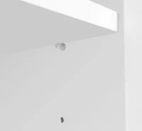 Meuble à chaussures mobile avec double porte, éclairage LED multicolore et armoire penderie, Blanc(m-9)