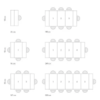 PAZZO DESIGN Tavolo Consolle Allungabile con porta prolunghe, Grigio Cemento, Made in Italy, da 45 a 300 cm(m-5)