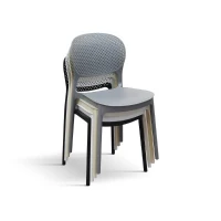 PAZZO DESIGN Sedia Anita Tortora set da 4 sedie in Polipropilene(m-3)