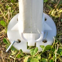 Outsunny Gazebo da Giardino 6x3m con Pareti Laterali Rimovibili, Porte e Finestre, Bianco(m-9)