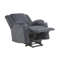 Fauteuil de Relaxation Électrique releveur, Massage Chauffant, 2 Porte-gobelets et Télécommande, Gris(m-7)