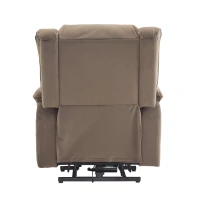 Fauteuil de Relaxation Électrique Massant et Chauffant releveur, 2 Porte-gobelets et Télécommande, Marron(m-9)