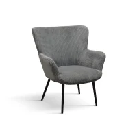 PAZZO DESIGN Poltrona Titti Grigio Scuro, rivestimento in velluto(m-1)