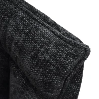 PAZZO DESIGN Sedia Gastone Nero set da 2 sedie con rivestimento in tessuto e gambe in metallo(m-3)