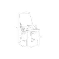 PAZZO DESIGN Sedia Cinzia set da 4 sedie Grigio(m-3)