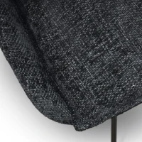 PAZZO DESIGN Sedia Biagio Nero set da 2 sedie con rivestimento in tessuto e gambe in metallo(m-3)