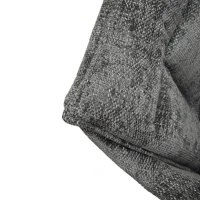 PAZZO DESIGN Sedia Gastone Grigio set da 2 sedie con rivestimento in tessuto e gambe in metallo(m-3)